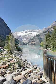 Lake Louise and mountains