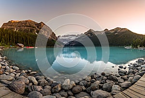 Lake Louise at Sunset Banff National Park Alberta Canada