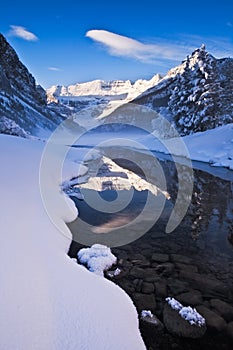 Lake Louise in winter, Banff National Park, Alberta