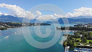 Lake Lucerne in Switzerland also called Vierwaldstaetter See in Switzerland