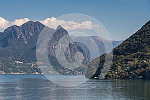 LAKE LUGANO, SWITZERLAND/ EUROPE - SEPTEMBER 21: View of Lake Lu