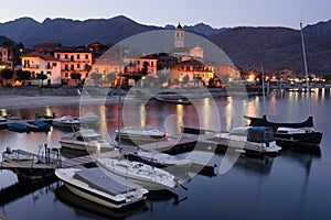 Lake Maggiore at dusk