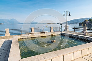 Lake Maggiore, Italy. Panorama from the town of Baveno