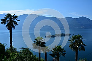 Lake Maggiore in northern Italy at sunrise