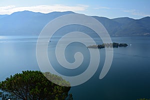 Lake Maggiore in northern Italy at sunrise