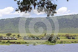 Lake Makat at ngorongoro crater in Tanzania