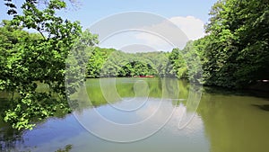 Lake in Maksimir park, Zagreb, Croatia.