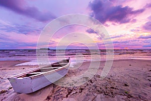 Lake Malawi sunset in Kande beach Africa