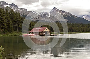 Lake Maligne in Jasper National Park Canada