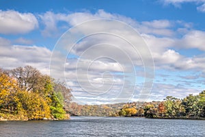 Lake Mallalieu Autumn Seasonal Image in Hudson, Wisconsin