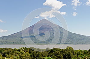 Lake Managua volcano scenic