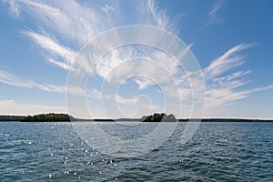 Lake Manitou Cirrus Cloudscape and landscape on Manitoulin Isla