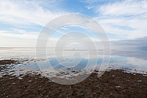 Lake Manyara landscape, Tanzania. Dramatic sky. African panorama