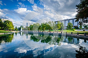 Lake at Marshall Park, in Uptown Charlotte, North Carolina.