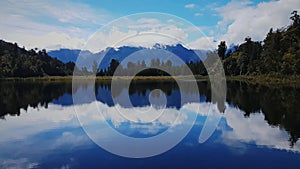 Lake Matheson, Mt Cook, South Island, New Zealand