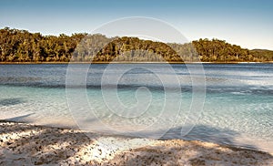 Lake Mc Kenzie at sunset in Fraser Island, Queensland