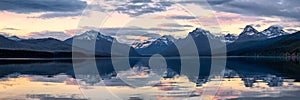 Lake McDonald in Glacier National Park at sunset