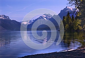 Lake McDonald Reflection Glacier National Montana