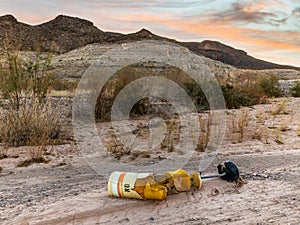 Lake Mead Lake Buoy on Empty Lakebed