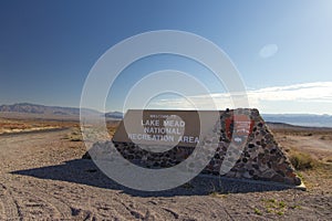 Lake Mead National Recreation Area Sign