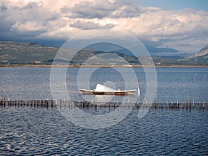 The lake of Mesologi in Greece