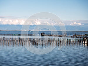 The lake of Mesologi in Greece