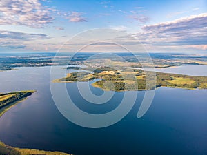 The lake Miasto in Belarus photo