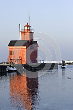 Lake Michigan Lighthouse in Morning light