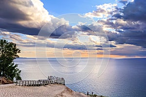 Lake Michigan Overlook at Sunset