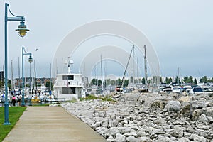 Lake Michigan Rocky Shorline