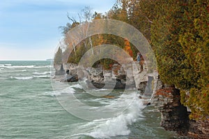 Lake Michigan Shore in Autumn