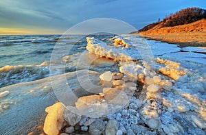 Lake Michigan Winter Shoreline photo