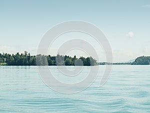 Lake of Millstatt with austrian alps on background