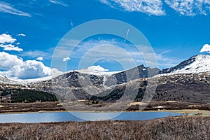 Lake min Front of Mt. Evans and Mt. Bierstadt