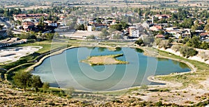 Lake with mineral water