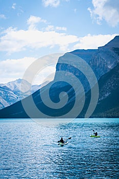 Lake Minnewanka is the largest lake in the Banff National Park, Alberta, Canada.