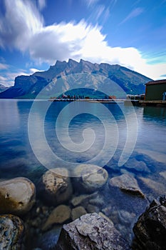 Lake Minnewanka is the largest lake in the Banff National Park, Alberta, Canada.