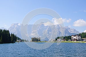 Lake Misurina and Sorapiss - Dolomites, Italy photo