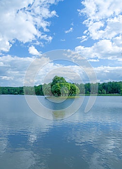 Lake at the moscow park