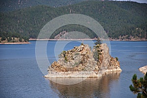 Lake in Mountain Landscape in the Black Hills, South Dakota