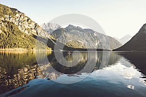 Lake in the mountain reflections