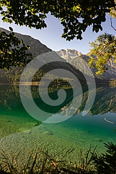 Lake in the mountain reflections