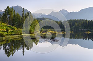 Lake in the mountain resort