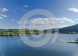 Lake and mountains