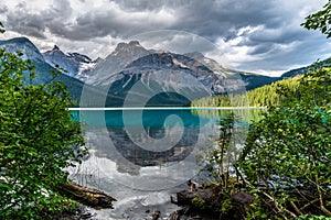 Lake and mountains in Canada