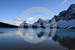Lake and mountains panorama