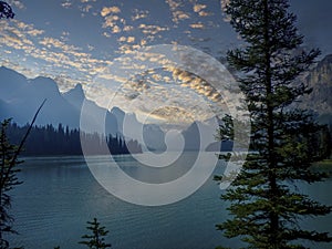 lake in the mountains with reflection