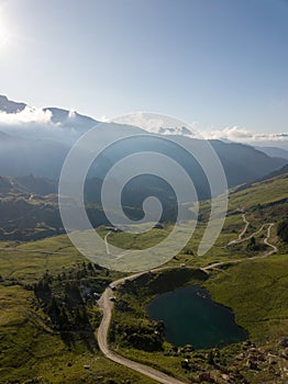 Lake in the mountains of Savoie, France