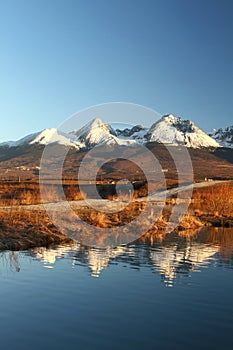 Lake and mountains