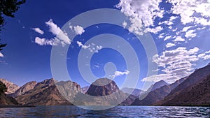 Lake in the mountains. Tajikistan, Iskander-Kul.